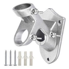 Sunnytech Flag Pole Holder Aluminum Mount Stainless Steel Hardware - Strong and Rust Proof - Heavy Duty for Flag Pole Mount - 2 Positions, 1inch Flag Pole Brackets for House, Silver