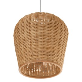 KOUBOO 1050032 Wicker Pod Pendant Light, 11.5" x 11.5" x 12.5", Natural