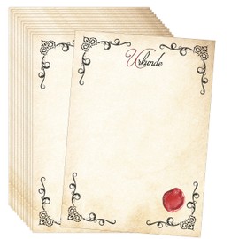 Pusteblume Grusskarten 20 Sheets Certificate Paper Vintage Style with Printed Wax Seal A4 White 120 g Thick Paper