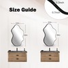 CULER Irregular Black Bathroom Wall Mirror,24 x 36 Inch Asymmetrical