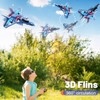 ENJOYFLY Foam Remote Control Airplane, LED Fighter Jet with 360°