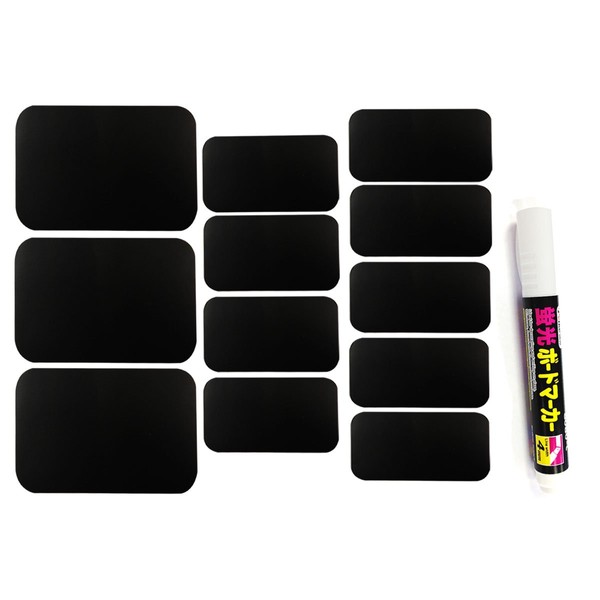 Wrapables Set of 32 Chalkboard Labels in Various Sizes with