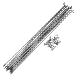 HEROFFIX 12 Set 14G Bicycle Spokes 210mm Bike Wheel Spokes 304 Stainless Steel Silver Tone