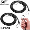 3FT/6FT Long Elastic Bungee Cords with Carabiner Clips, Heavy Duty