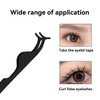 Durable Stainless Steel Eyelash Applicator Tool,Simple Black Lash Applicator Tool,Compact