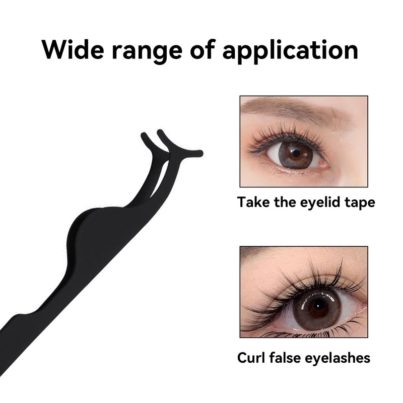Durable Stainless Steel Eyelash Applicator Tool,Simple Black Lash Applicator Tool,Compact