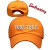 Premium Baseball Cap KB4006 / Custom Hats/Embroidery Hats/Monogram Hats (Orange),