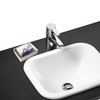Ceramic Soap Dish Stainless Steel Soap Holder for Bathroom and