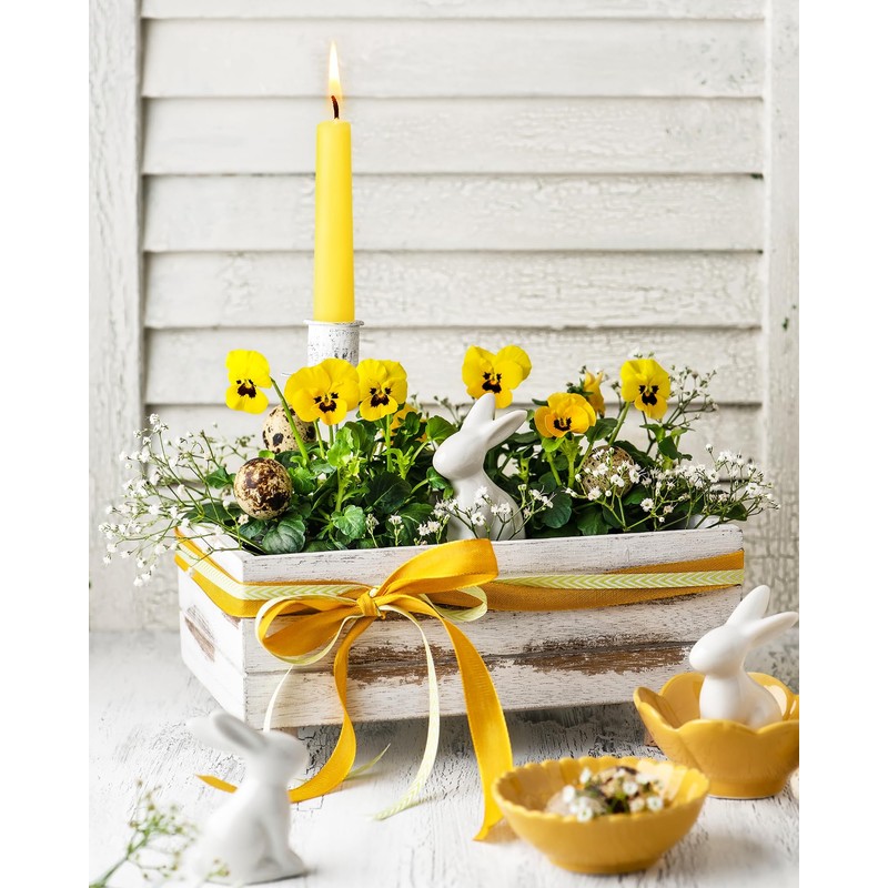 10 Inch Yellow Taper Candles for Summer Parties, 10 Packs