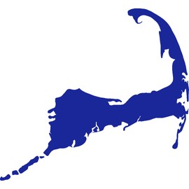 hBARSCI Cape Cod Vinyl Decal - 11 Inches - for Walls, Windows, Doors, Vehicles - Outdoor-Grade 2.5mm Thick Vinyl - Cobalt Blue