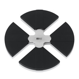 AdHoc TU41 ausziehbarer und Rutschfester Topfuntersetzer Flex, Silikon/Edelstahl