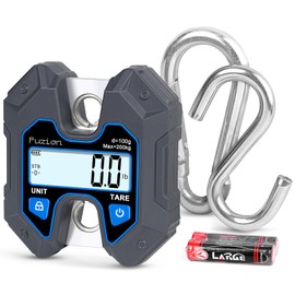 Fuzion Mini Crane Scale - Hanging Scale 440lb/200kg/1960N, Deer Scale Hanging with Large LCD Display, Hold & Tare Functions, No Assembly Needed