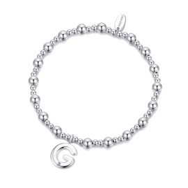Philip Jones Letter G Initial Stretch Bracelet Created with Zircondia® Crystals