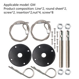 Mtxorvix Car Hood Pins Kit - Stainless Steel Car Hood Cover Quick Release Pin for Reducing Shaking - Universal Exterior Car Accessories Fit for Most Cars Trucks SUV (Black)