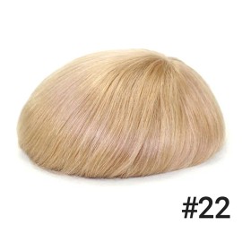 U.S. STOCK 0.03mm Ultra Thin Skin HS25V Invisible Men's Hair Systems V-looped Human Hair Toupeecolor: #22, stretched length: 5inches, toupee size: 8X10"
