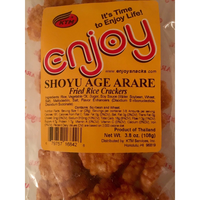 Enjoy Snacks Shoyu Age Arare Fried Rice Crackers