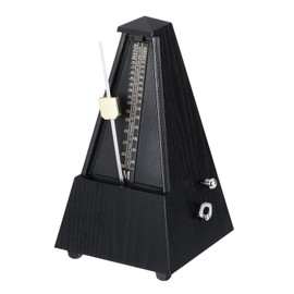 sourcing map Mechanical Metronome,High Accuracy Musical Timer Universal Music Metronome for Piano Guitar Violin Ukulele Player,Ebony Color