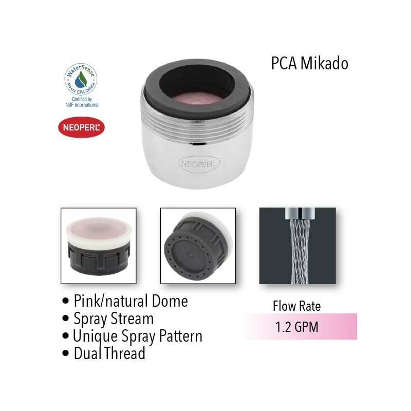 Neoperl Mikado California Faucet Elegant Aerator Economy Flow 1.2 GPM