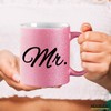 Huuraa Glitzer Kaffeebecher Mr. Schriftzug Geschenk 330ml Pink Mr. Mitbringsel