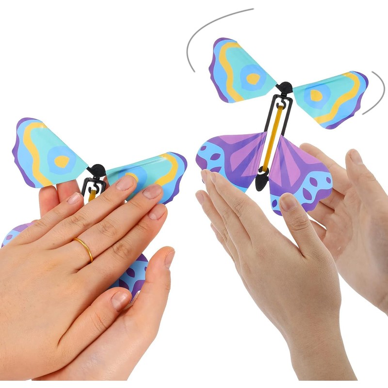 VERALY.MX 15 Mariposas Voladoras Mágicas Regalo Libro Tarjetas Liga Elastica