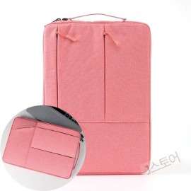 손잡이 노트북 포켓 파우치 핑크 39X27CM  노트북가방 노트북파우치 Handle Laptop Pocket Pouch Pink 39X27CM Laptop Bag Laptop Pouch