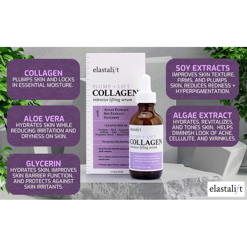 Elastalift Collagen Firming Cream & Serum Bundle - Anti-Aging, Plumping,