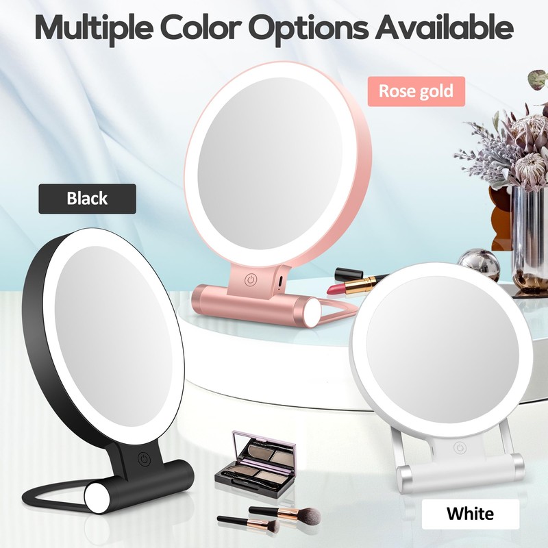 B Beauty Planet Magnifying Mirror with Light 30X, Double-Sided 1X/