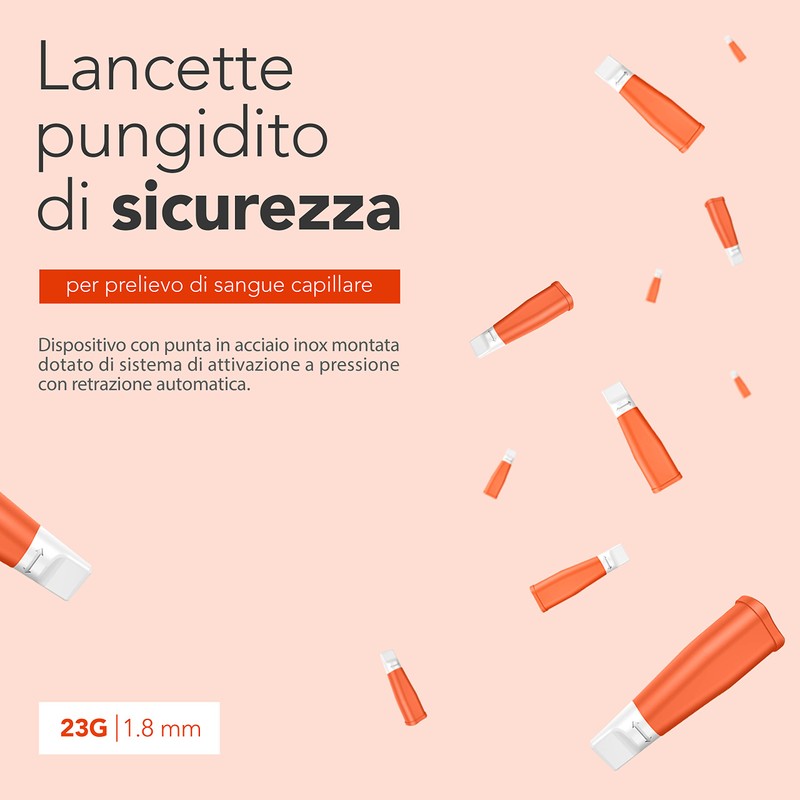 AIESI® Sterile Disposable Lancets with Safety System and Retractable Stainless