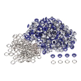 Kozelo Grommets Kit 200set-[4.5mm 3/16" Hole] Metal Eyelets Grommet Tool for Shoes Clothes DIY Project Use, Tiny Grommet, Dark Blue