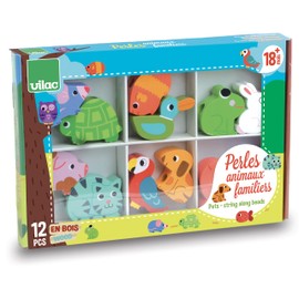 Vilac 1504 Pets Large Beads Set, Multi-Color