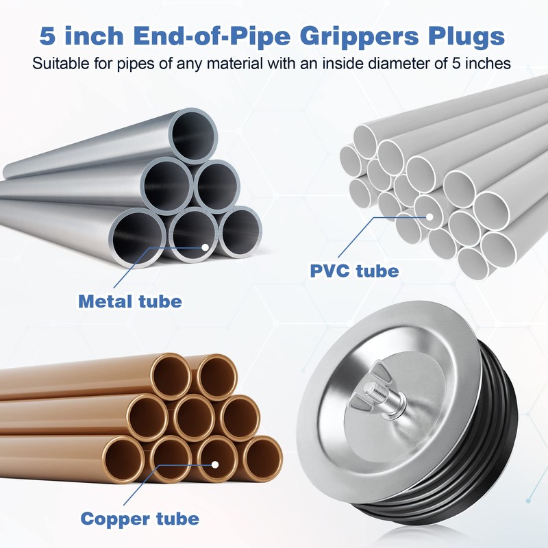 Dreyoo 1 Pcs 5 Inch End of Pipe Gripper Mechanical