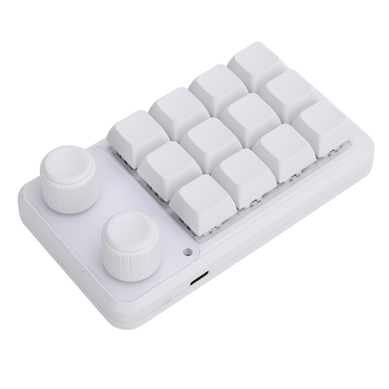 12 Keys Small Keyboard with Dual Knobs and RGB Light