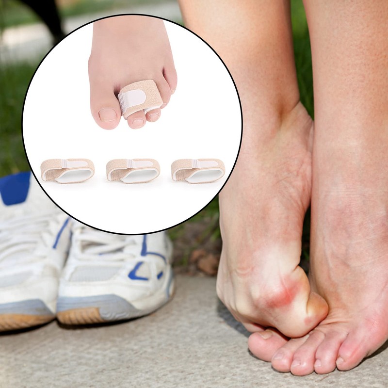 3Pcs Hammer Toe Straightener,Broken Toe Wraps Splint Bandages,Toe Straighteners Reusable,Hammer