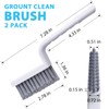 Lumkew Grout Cleaner Brush V Shape, Stiff Grout Cleaning Brushes