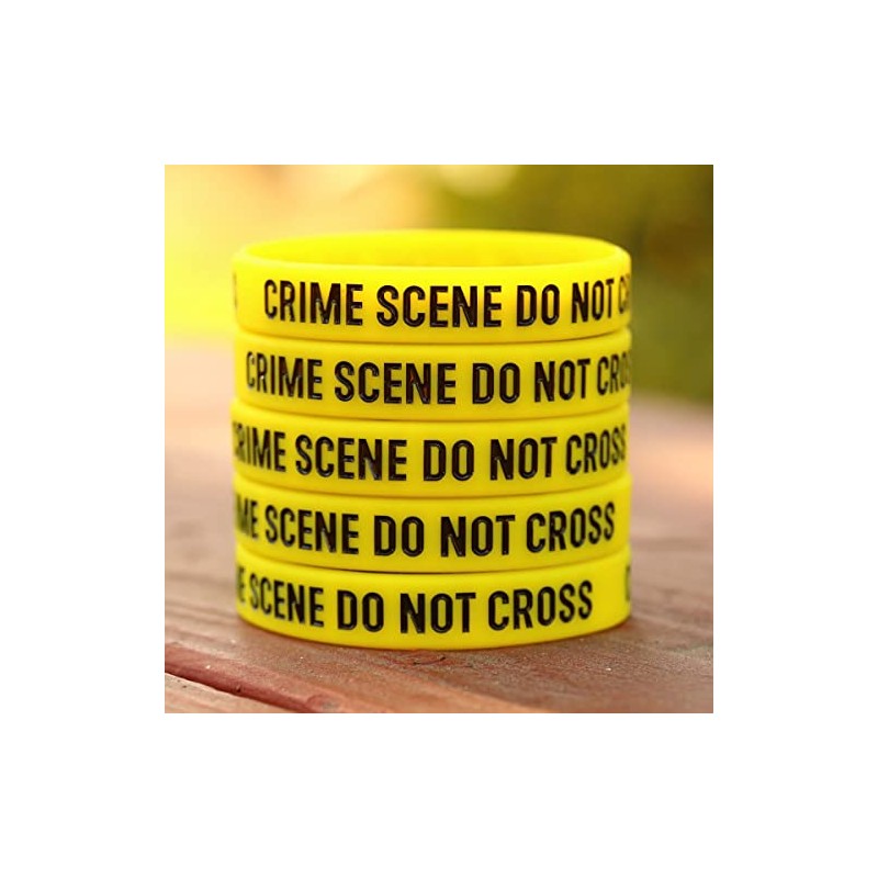 SayitBands Two (2) of Crime Scene Do Not Cross Bracelets