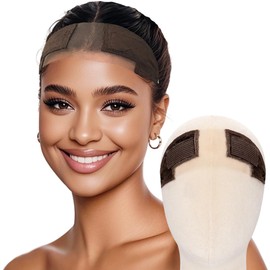 Wig Topper Band Grip LaceTop - Adjustable Velvet Wig Band for Hair Toppers and Wiglets NonSlip Glueless Top Grip with Comfort Fit for Large Base Hairpieces (Brown)