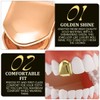 ZJIVQO 2Pcs Solid Hip Hop Teeth Plain Single Tooth Fangs