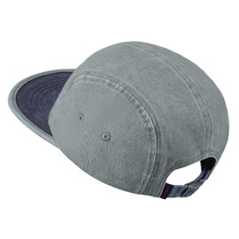 CLAPE Unisex Washed 5 Panel Cap Short Brim Baseball Cap Flat Brim Baseball Cap Street Snapback Cap Adjustable Cotton Camp Cap for Men Women, HNZD1-Light Blue