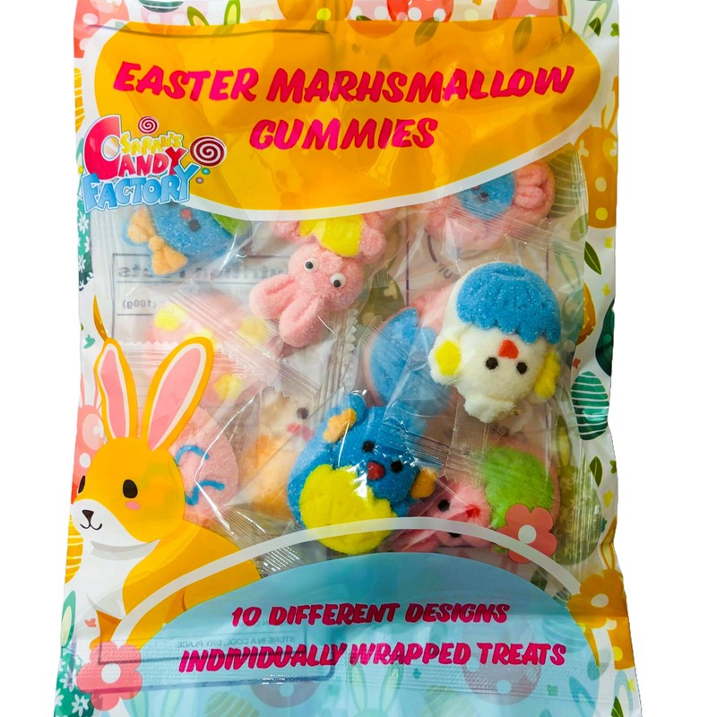 Easter Marshmallow Gummies - 10 Fun Designs, 6-Pack, Total 60