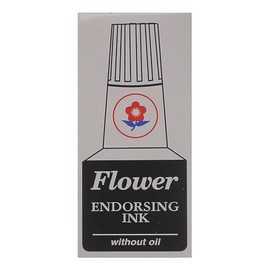 Flower Stempelkissen-Tinte ohne Öl, einteilig, 30 ml, Schwarz