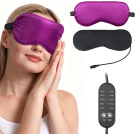 Antifaz Termico para Ojos USB con 5 Niveles de Temperatura, Morado