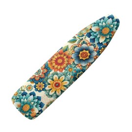 Hinthetall Boho Dahlia Ironing Board Cover Extra Wide Table Top Ironing Board Cover Western Flowers Home Decor Heavy Duty Padded Iron Board Covers with Elastic Edge