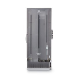 SmartStock Utensil Dispenser, Fork, 10" x 8.78" x 24.75", Smoke
