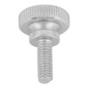 40pcs M6 Zinc Plated Carbon Steel Flat Knurled Head Bolts