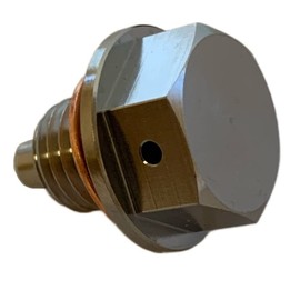 Roost Magnetic Titanium Drain Bolt Oil Drain Bolt for Honda, Yamaha, Suzuki, Kawasaki (M12 x P1.5)