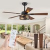 Farmhouse Ceiling Fans with Light, 48 Inch Bedroom Ceiling Fan