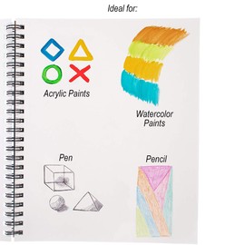 XL Spiral Multimedia Paper Pad 9X12 Inches Multiuse 60 Sheets