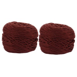 SEWACC 2pcs Strand Solid Color Cotton Yarn Soft Skin Friendly Knitting Wool for DIY Crafts Hats Scarves and Shawls Comfortable Coarse Woven Material for All Ages