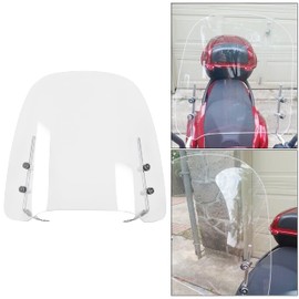 ECOTRIC Universal Clear Windshield 14.3"x16.5" Compatible with Yamaha Honda 125cc 150cc Scooter Moped Dirt Bike Motorcycle Windscreen Transparent Acrylic