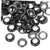 Tofficu 100 Sets Black Metal Grommets Eyelets Kit with Washers